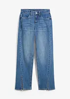 Wide-jeans Mid Waist, splitt, bonprix