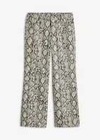 Wide Leg-bukse med slange-print, bonprix