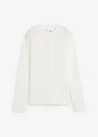 Henley-shirt i ribbet bomull, bonprix