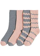 Kosesokker med resirkulert polyester (4-pack), bonprix