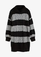 Strikket kjole med stripemønster
