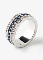 Ring med stener i glasskrystall