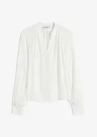 Bluse med crinklet effekt og lurex