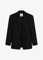 Blazer i lin-look med stripete fôr