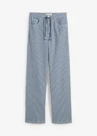Loose Straight-jeans, High Waist, stripemønster