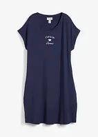 Jerseykjole med broderi i viskose-/ elastanmiks