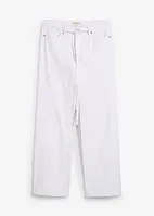 Wide Leg-jeans, Mid Waist, med belte