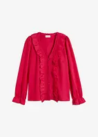 Bluse med volanger