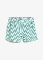 Pull on-shorts i 100% bomull med stripemønster