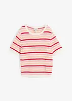 Strikket topp med stripemønster