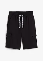 Trikot-bermudashorts i økologisk bomull med cargolommer