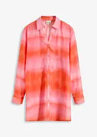 Lang bluse med batikk-print