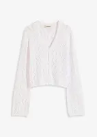 Kort cardigan i heklet look