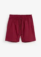 Paperbag-shorts med lin