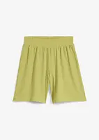Pull on-shorts i strukturert krepp