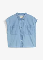 Jeansbluse i lett denim