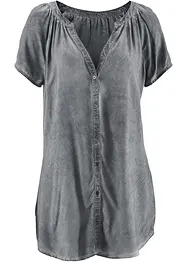 Cold-dyed bluse bærekraftig bomull, kort arm, bonprix