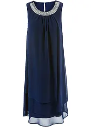 Chiffonkjole med strasspynt, bonprix