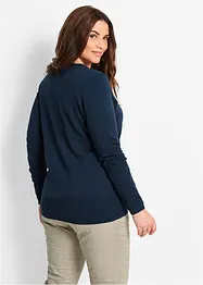 Finstrikket genser med V-hals, bonprix