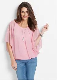 Chiffonbluse med topp under, bonprix