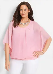 Chiffonbluse med topp under, bonprix