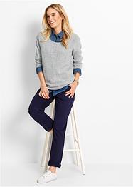 Slip on-bukse i bomull med komfortlinning, Straight, bpc bonprix collection