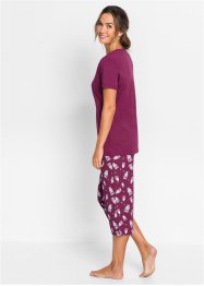 Capri pyjamas med korte ermer, bpc bonprix collection