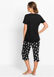 Capri-pyjamas med korte ermer, bonprix