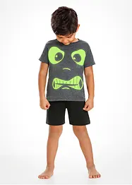 Shorty-pyjamas (2 deler) "GLOW IN THE DARK", bonprix