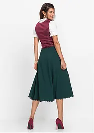 Dirndl med sateng-forkle med broderier (2-delt sett), bonprix