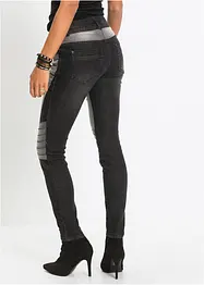 Skinny jeans i bikerstil, tofarget, bonprix