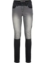 Skinny jeans i bikerstil, tofarget, bonprix