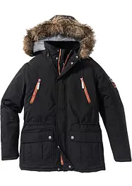 Vattert parkas med sporty detaljer, bonprix