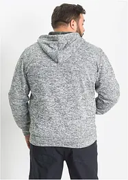 Sweatjakke med hette og teddyfôr, bonprix