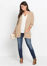 Bluse med blonde, bonprix