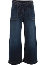 7/8-lang High Waist ultrasoft jeans med knytebelte, Loose Fit, bonprix