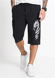 Lang bermuda av resirkulert polyester, Regular Fit, RAINBOW