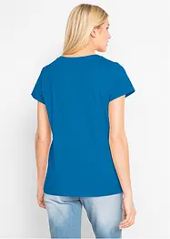 Topp med rund hals, kort arm (5-pack), bonprix