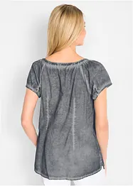 Cold-dyed bluse bærekraftig bomull, kort arm, bonprix