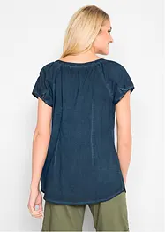 Cold-dyed bluse bærekraftig bomull, kort arm, bonprix