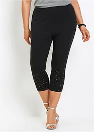 Capri-leggings med glitterstener, bonprix