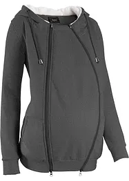 Bærejakke/ sweatjakke for gravide med fluffy innside, bonprix