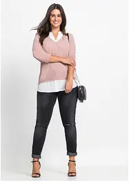 Genser med isydd bluse, bonprix