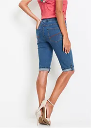 Jeans-bermuda med elastisk linning, bonprix