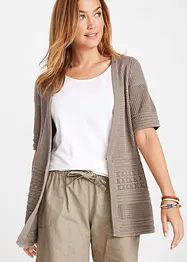 Cardigan med hullmønster, bonprix