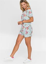 Jersey-jumpsuit med blomster, RAINBOW