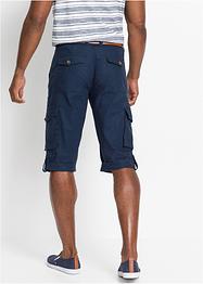 Lang cargo-bermuda, med lin, bpc bonprix collection