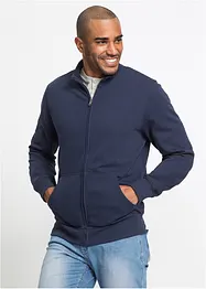 Sweatshirtjakke med høy kant i halsen, bonprix
