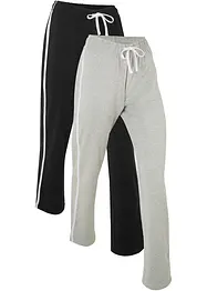 Sweatbukse av ren, fast bomull (2-pack), bonprix