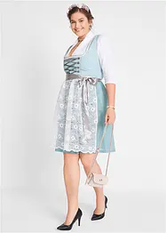 Dirndl med blondeforkle, knelang (2-delt sett), bonprix